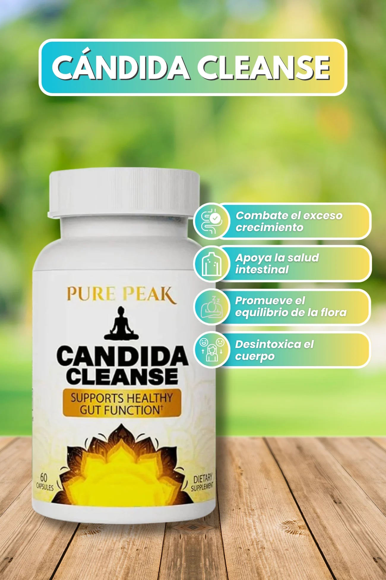 CÁNDIDA CLEANSE - Apoya el equilibrio intestinal